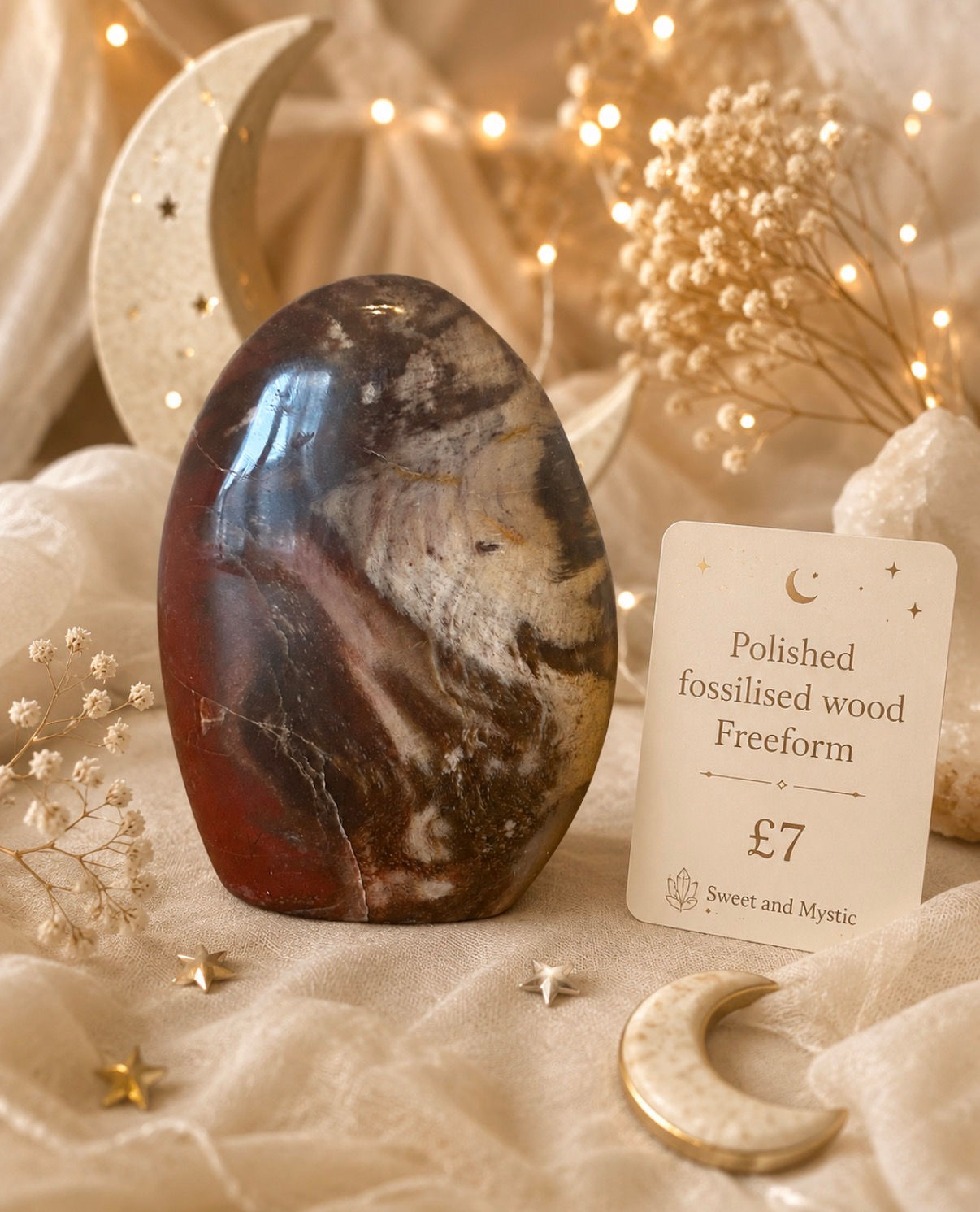 Polished Fossilised Wood Freeform