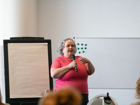 WILD CEO, Jo Davies, sharing our learning with colleagues in young parent services