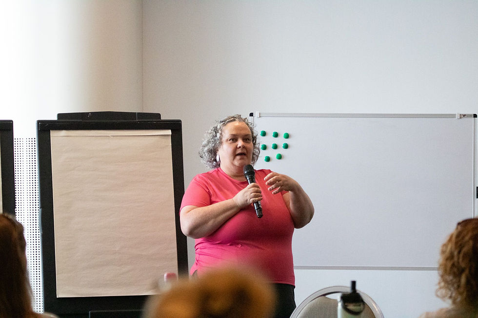 WILD CEO, Jo Davies, sharing our learning with colleagues in young parent services