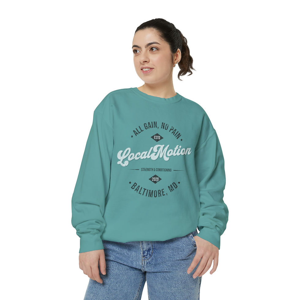 Thumbnail: LocalMotion Unisex Garment-Dyed Crewneck Sweatshirt