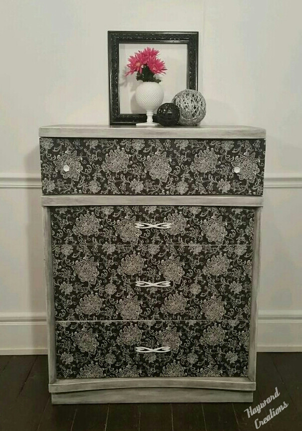 4 Drawer Decoupaged Dresser