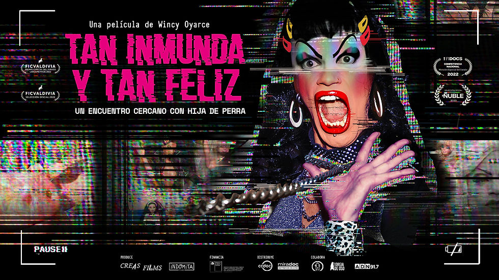Funciones "Tan inmunda y tan feliz" de Wincy Oyarce, tercer estreno Miradoc 2023