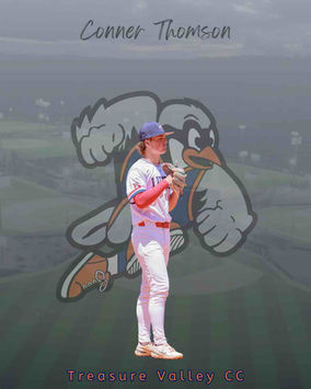 Graphic announcing a baseball player’s commitment to Treasure Valley CC.