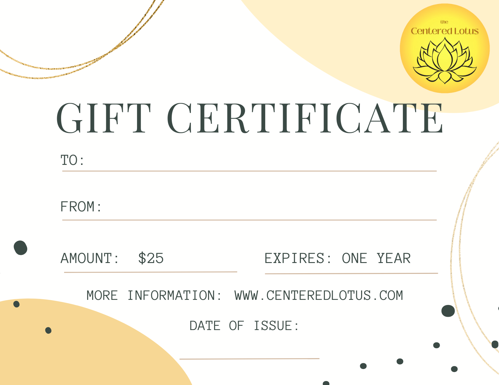 $35 Gift Certificate