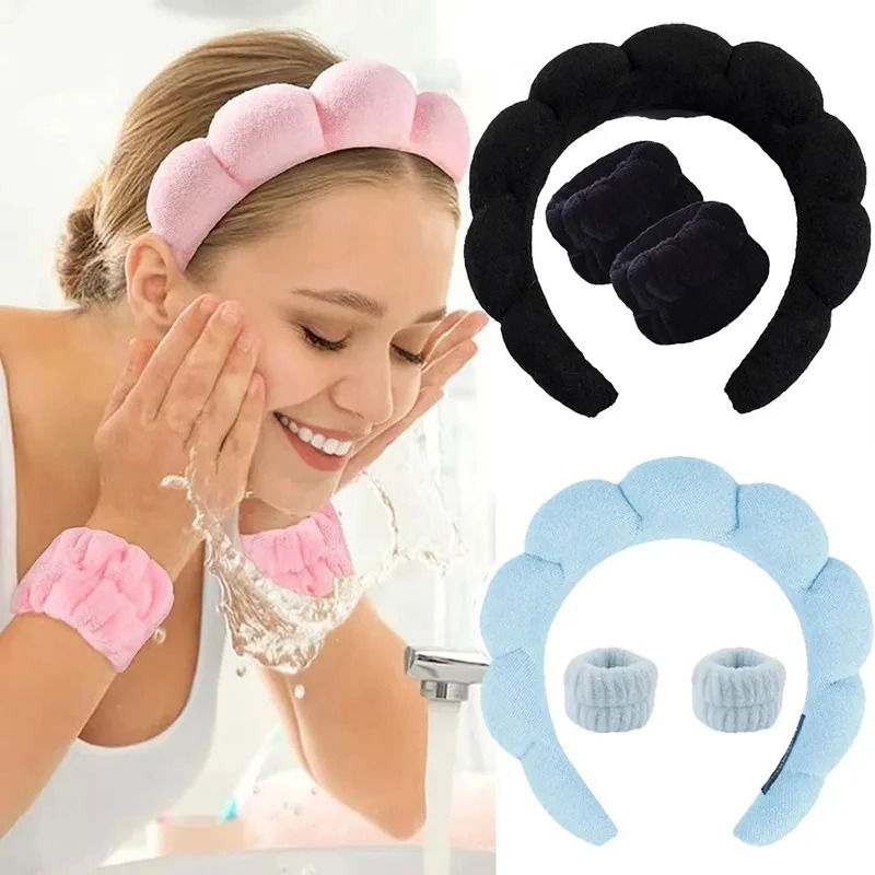 WASHING HEADBAND SET WRISTBANDS