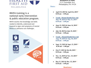 Mental Health First Aid Training 2019