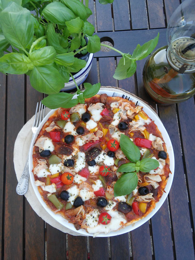 Pizza com farinha de espelta integral