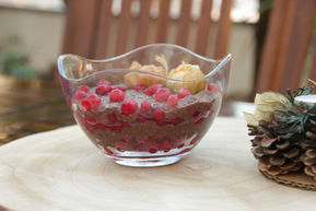 Pudim de cacau com chia
