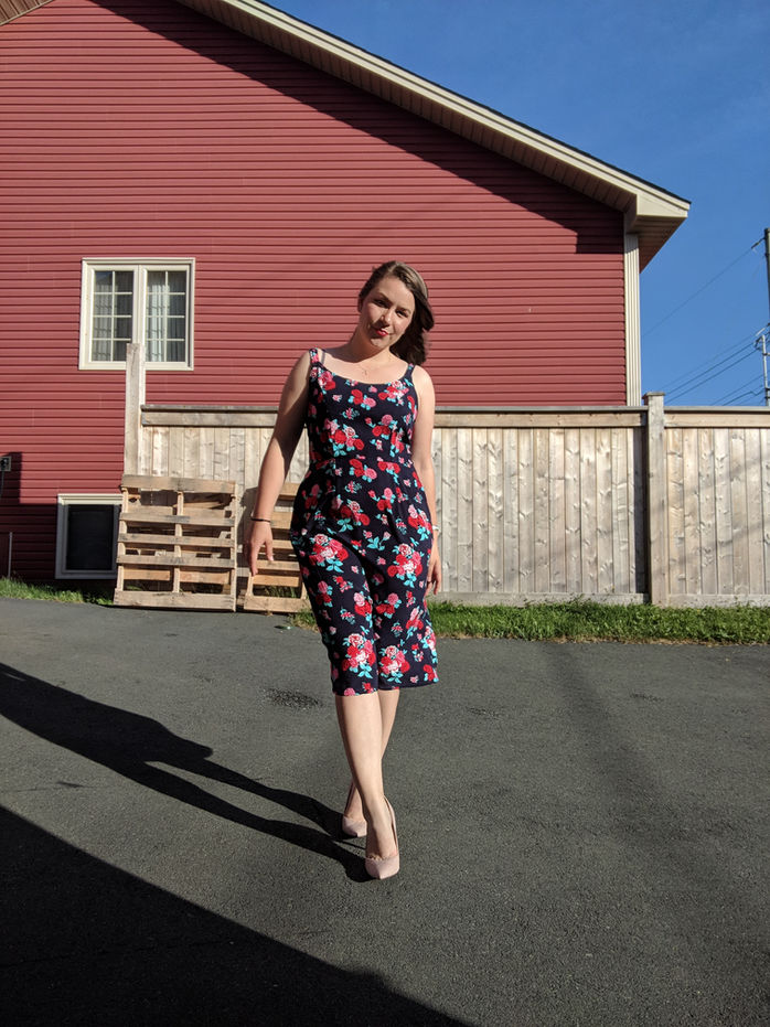 Floral bombshell dress