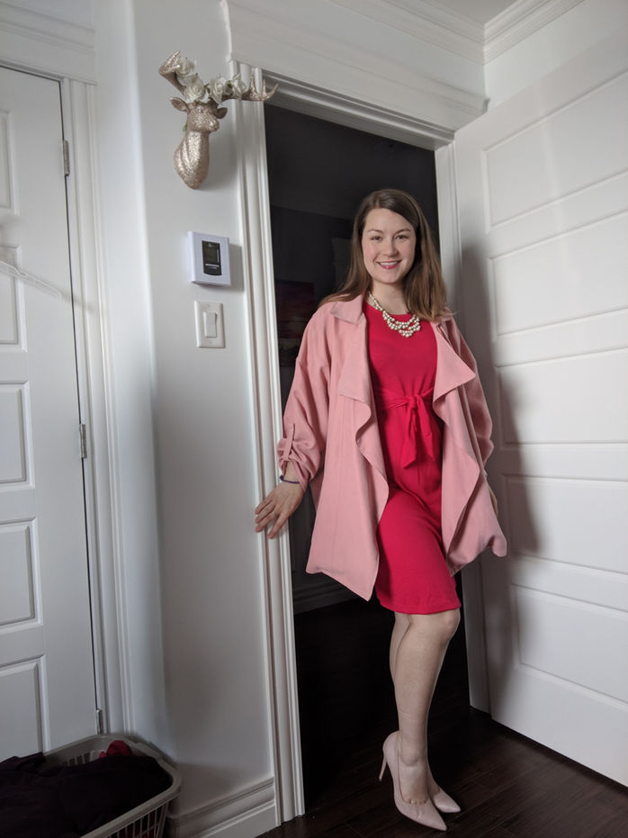 Pink Coat Worn Three Ways