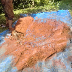 "rocambole" (barro + palha)