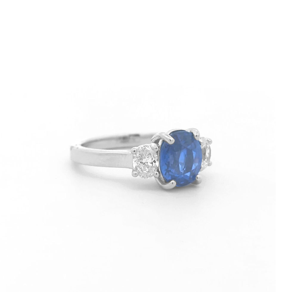 Thumbnail: Three Stone Sapphire Ring (#18271)