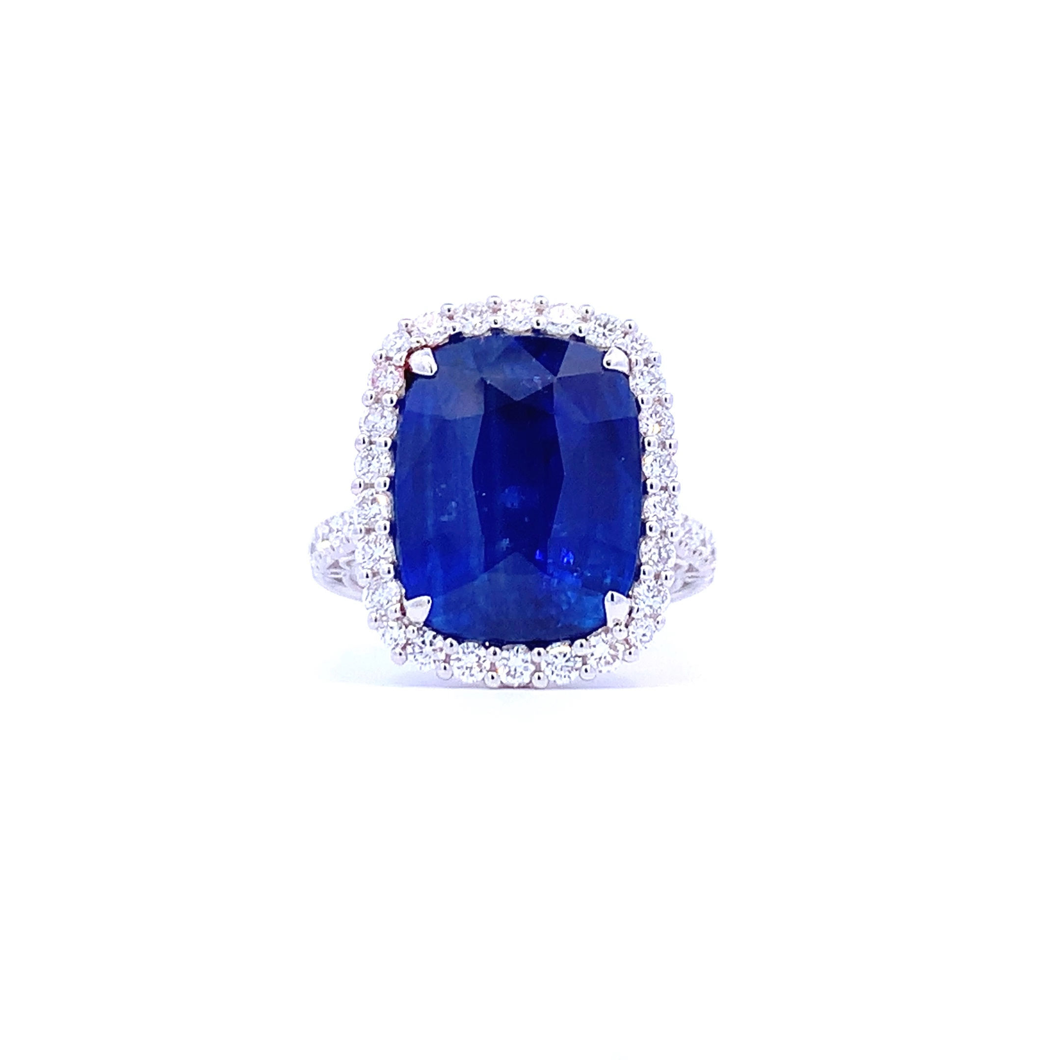 Sapphire Halo Ring (#17719)