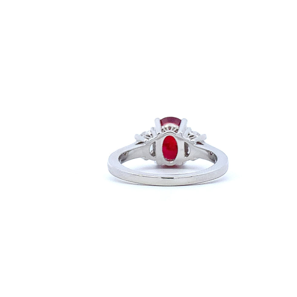 Thumbnail: Three Stone Ruby Ring (#17876)