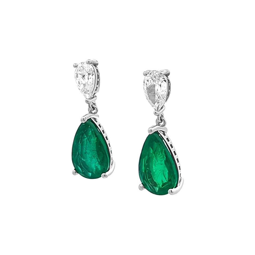 Thumbnail: Emerald Drop Earrings (#18638)