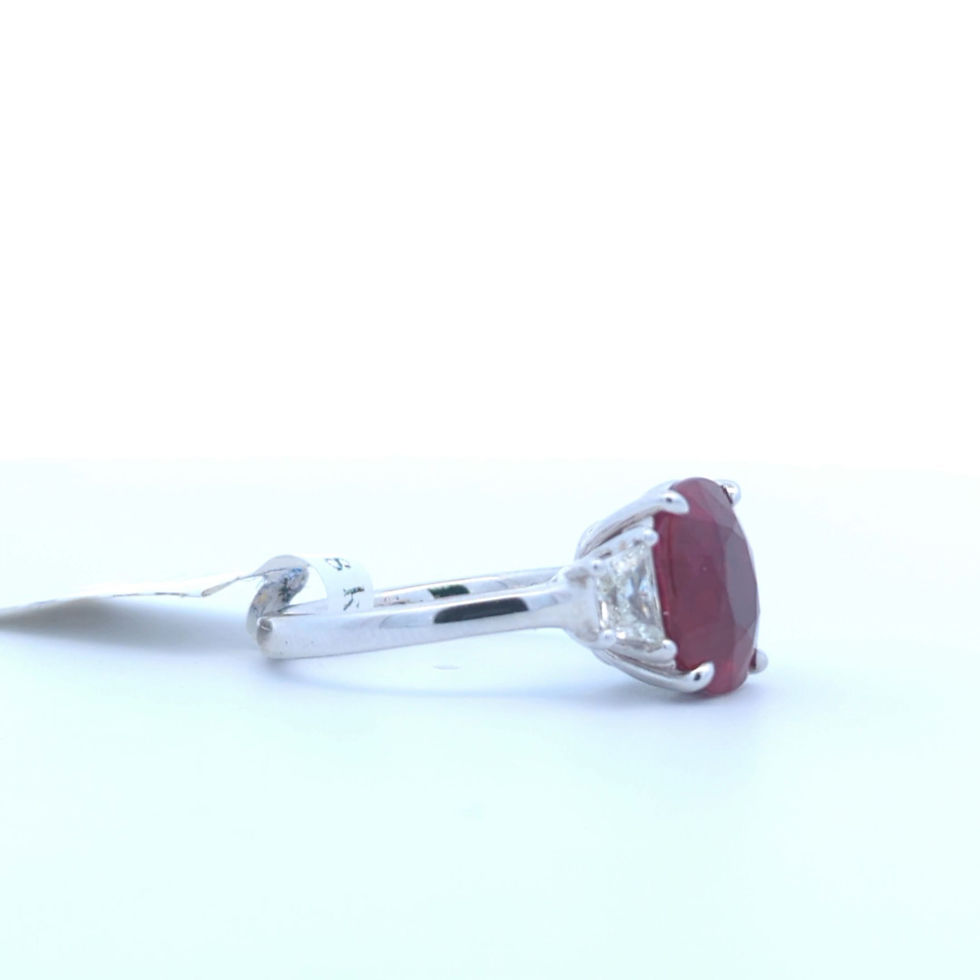 Thumbnail: Three Stone Ruby Ring (#18074)