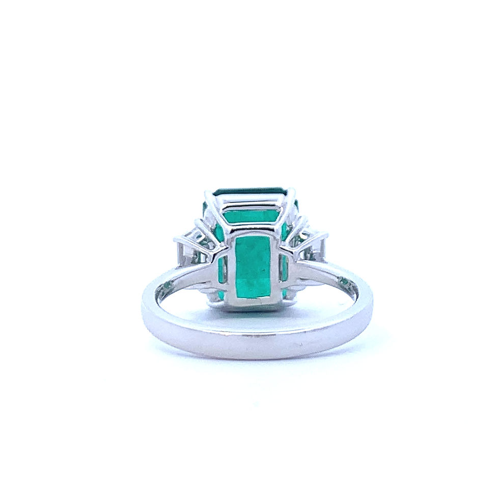 Thumbnail: Three Stone Emerald Ring (#18067)