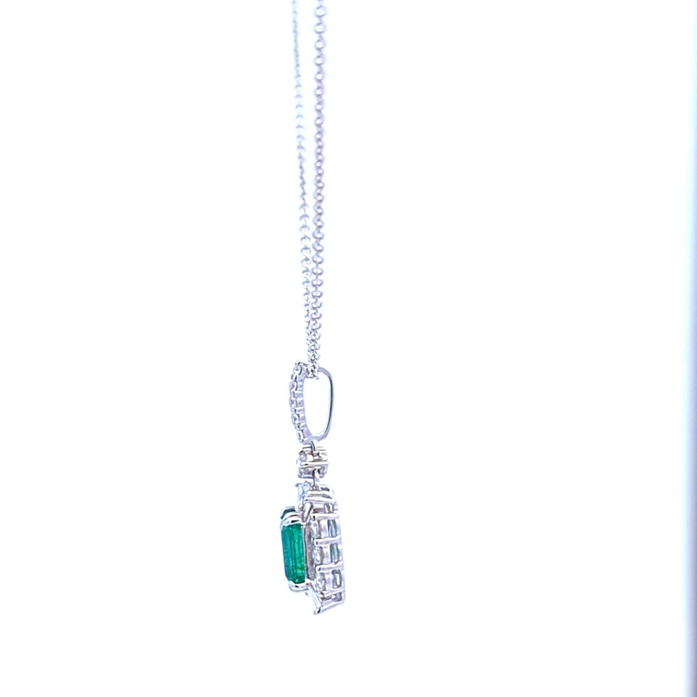 Thumbnail: Emerald Halo Pendant (#18322)
