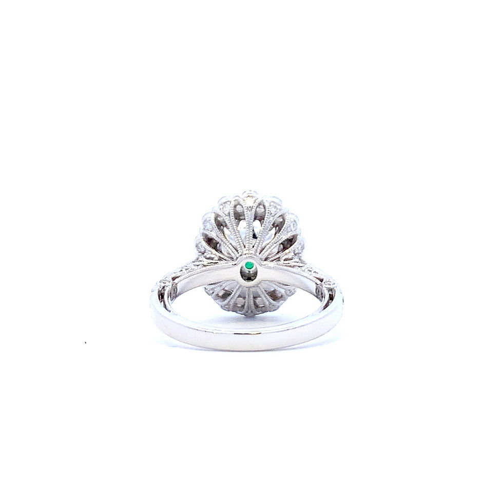 Thumbnail: Emerald Halo Ring (#18108)