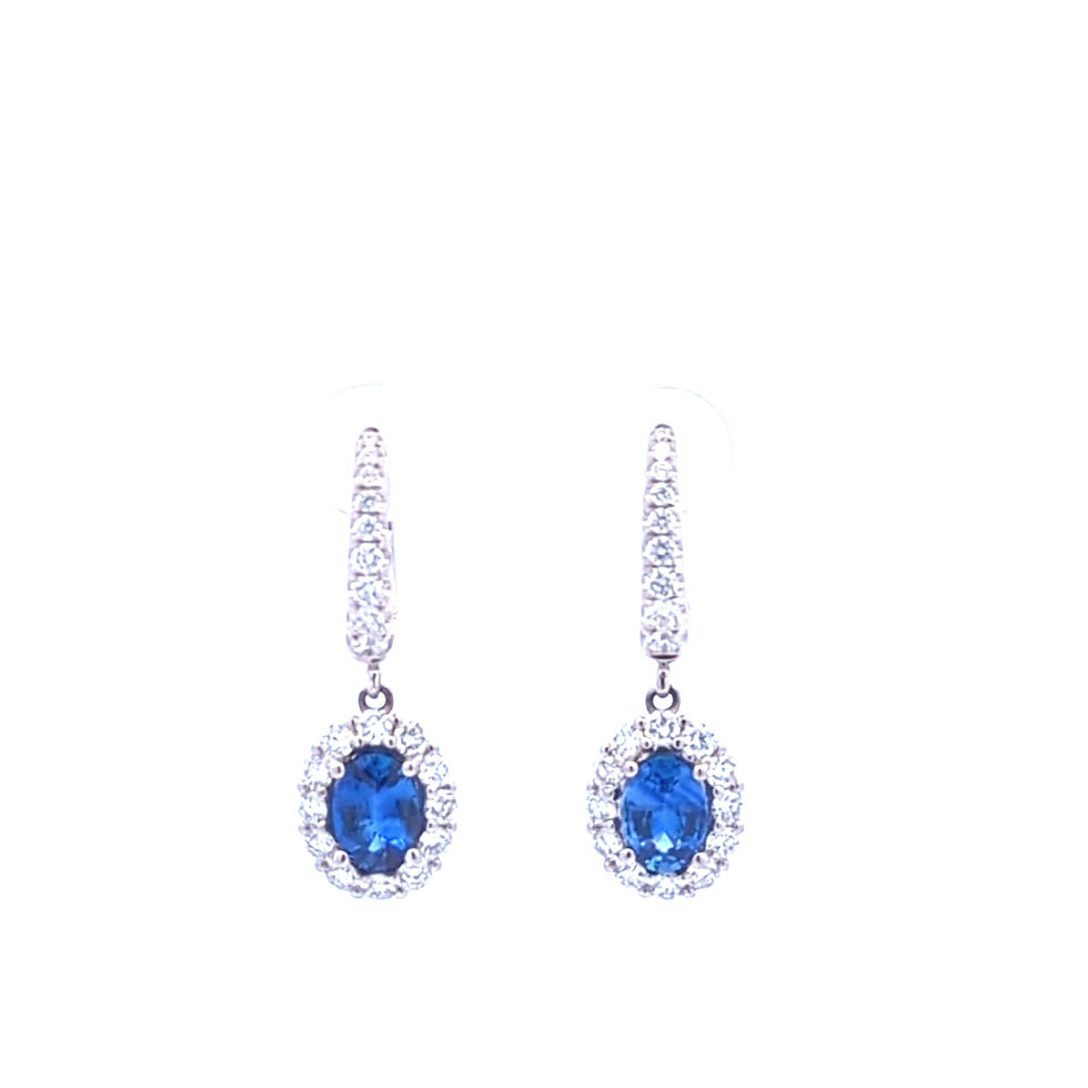Thumbnail: Sapphire Dangle Earrings (#18084)