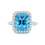 Thumbnail: Aquamarine Halo Ring (#18631)