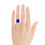Thumbnail: Sapphire Halo Ring (#17719)