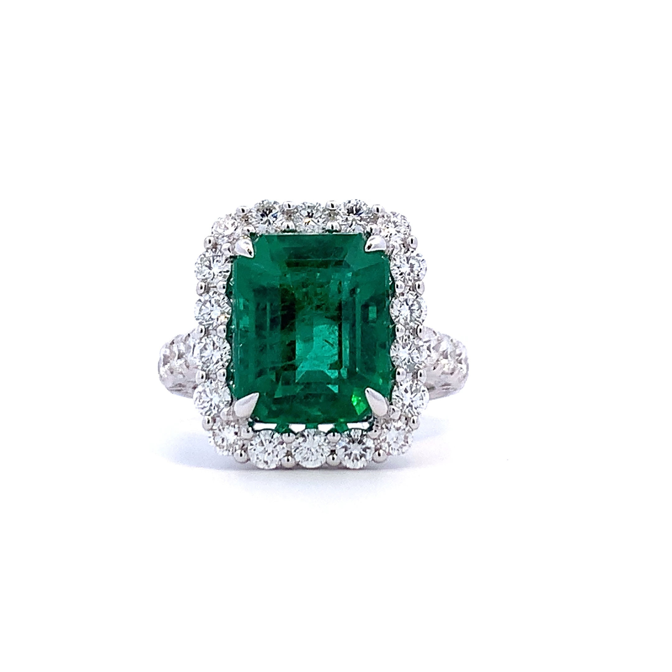 Emerald Halo Ring (#18060)