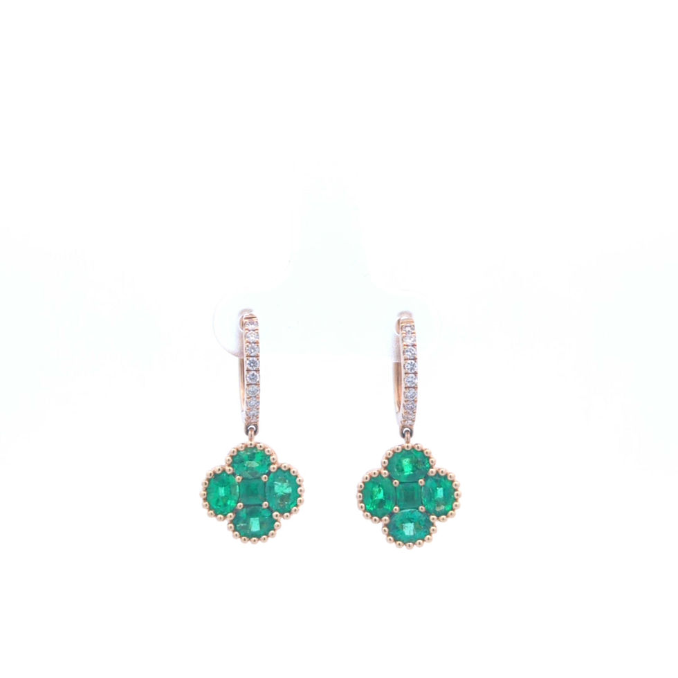 Thumbnail: Emerald Clover Earring (#18421)