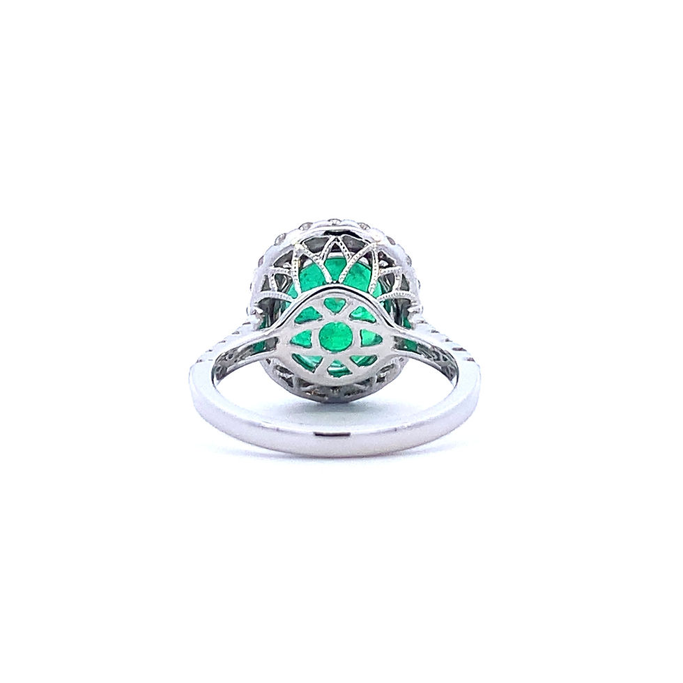 Thumbnail: Emerald Halo Ring (#17793)
