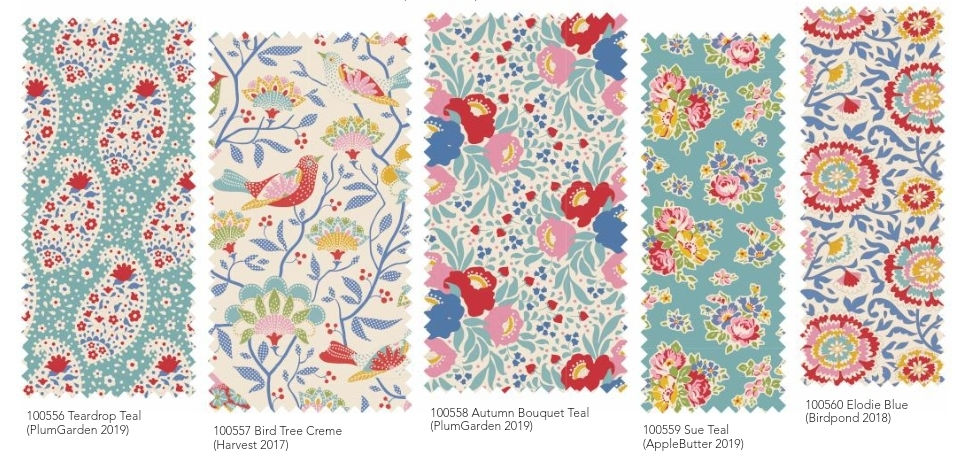 Thumbnail: Jubilee Fat Quarter Bundle. Teal/White