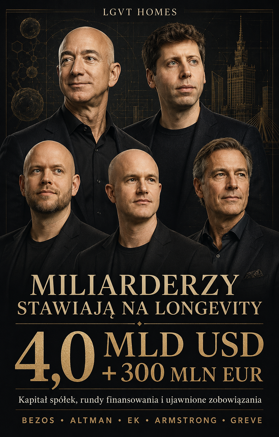 Bezos, Altman i twórca Spotify inwestują w dłuższe życie. Kolejny wielki rynek? Domy longevity!