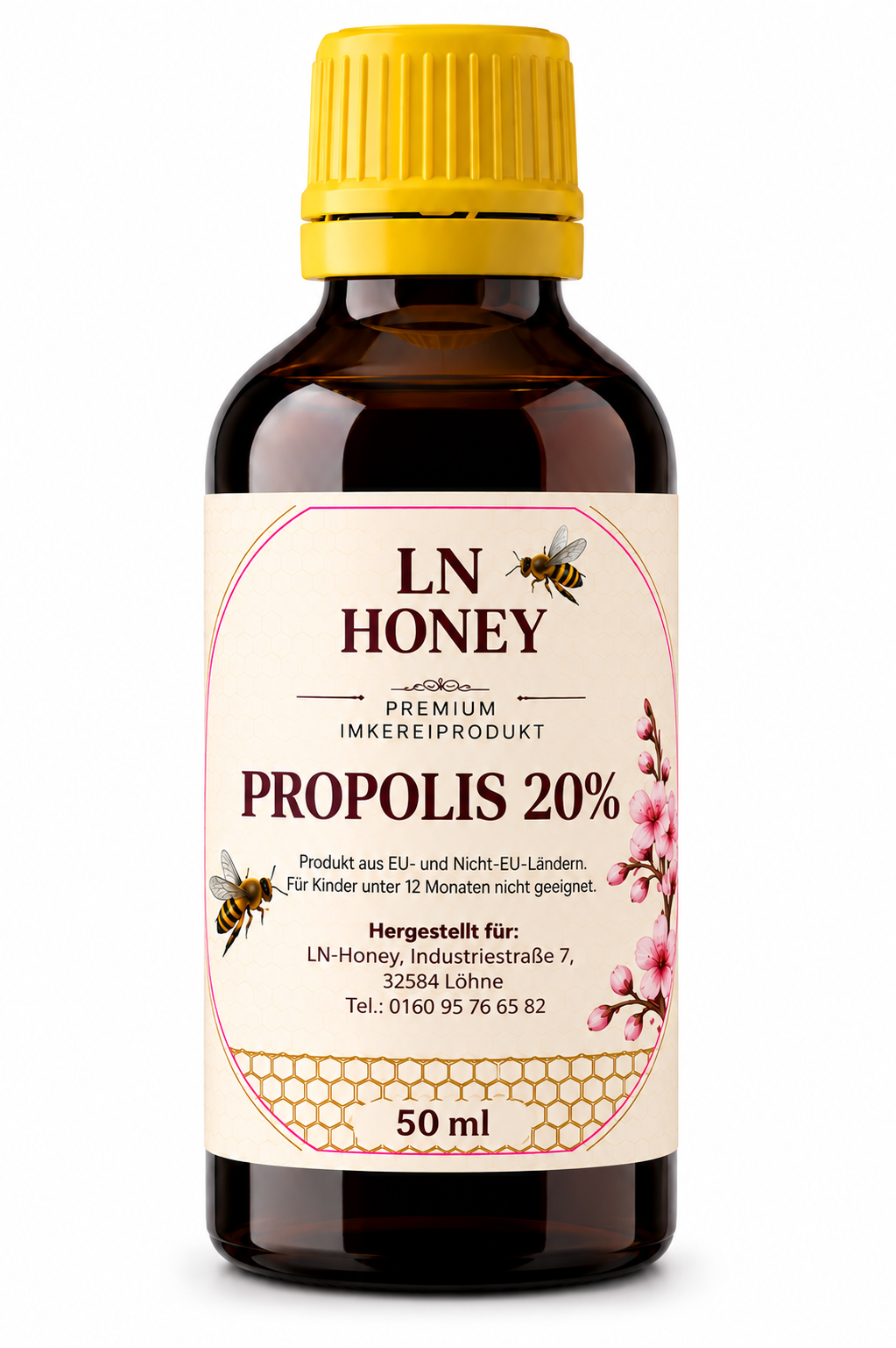 Propolis Tinktur 50 ml mit 20 % Propolis Tropfen Naturbelassen und ohne Zusätze