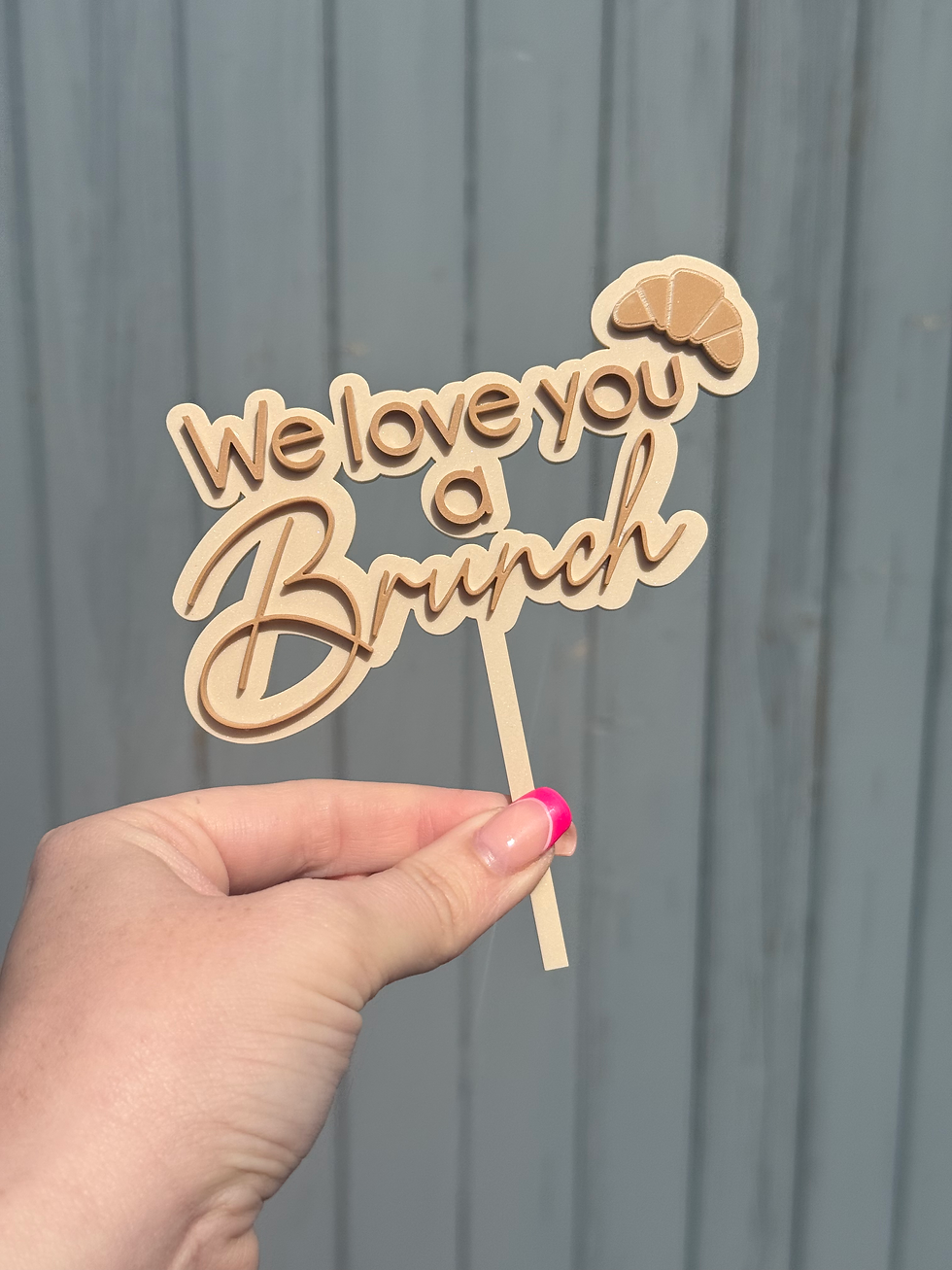 Cake topper: We love you a Brunch and croissant