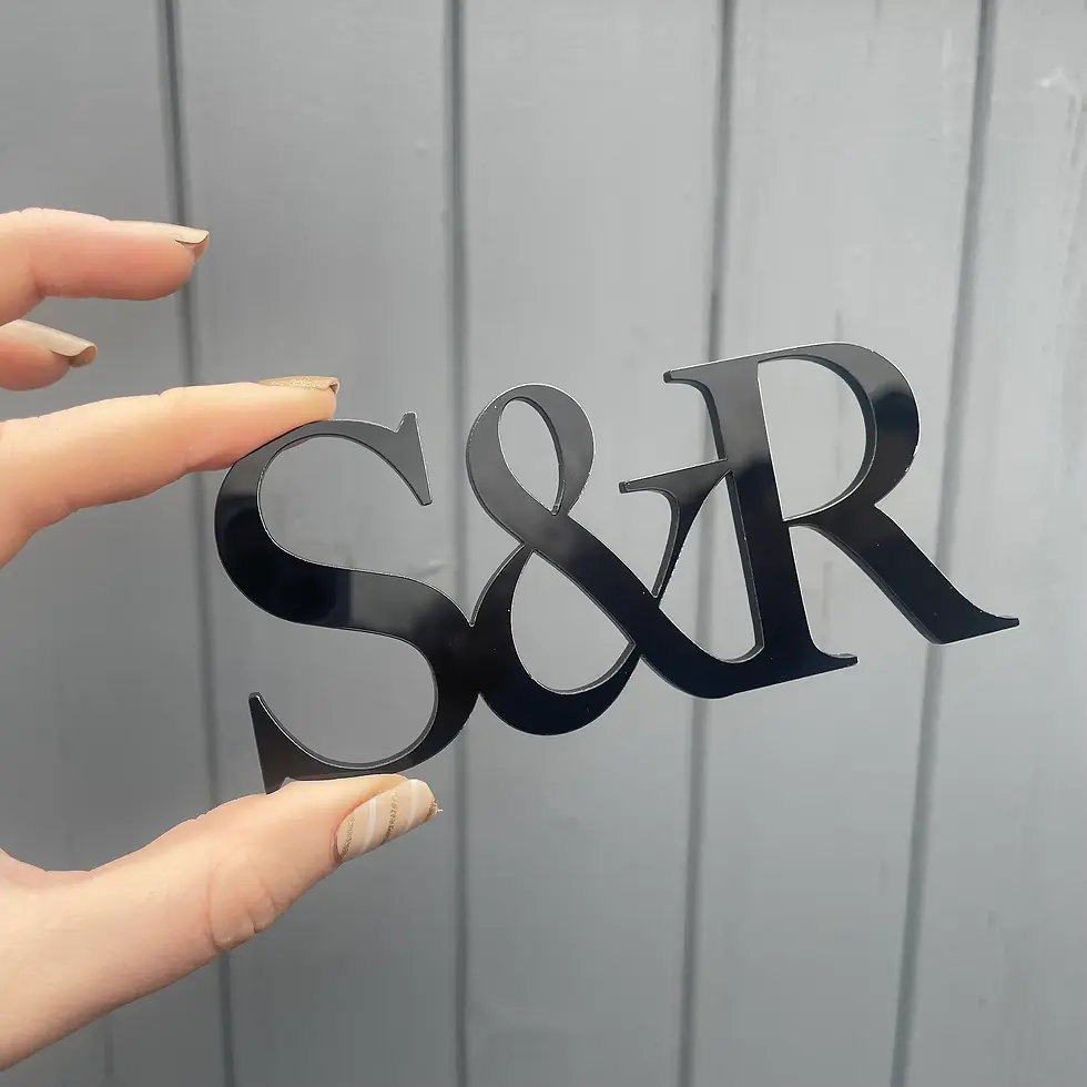 Thumbnail: Horizontal Wedding Cake Initials