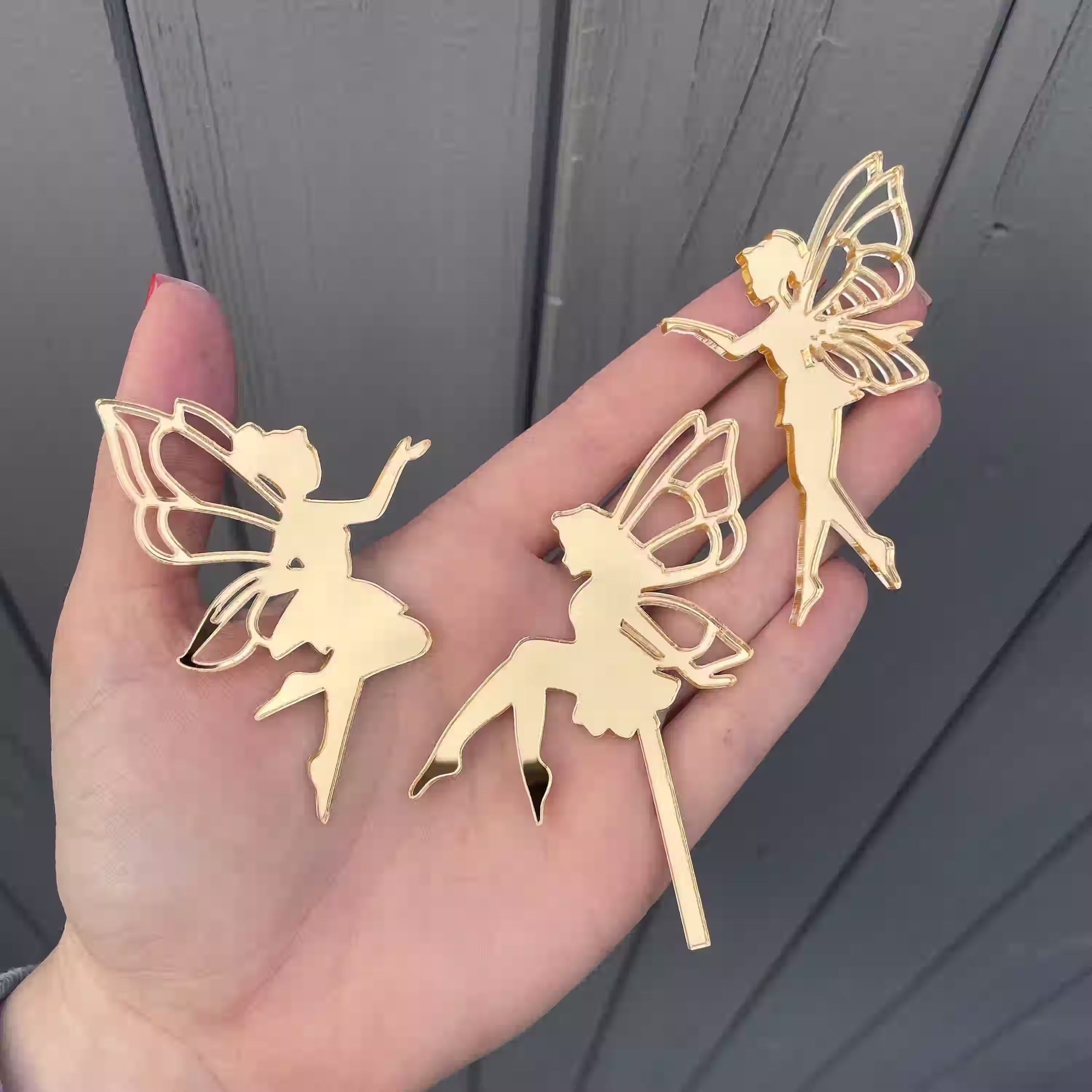 Set of 3 Acrylic Fairy Charms