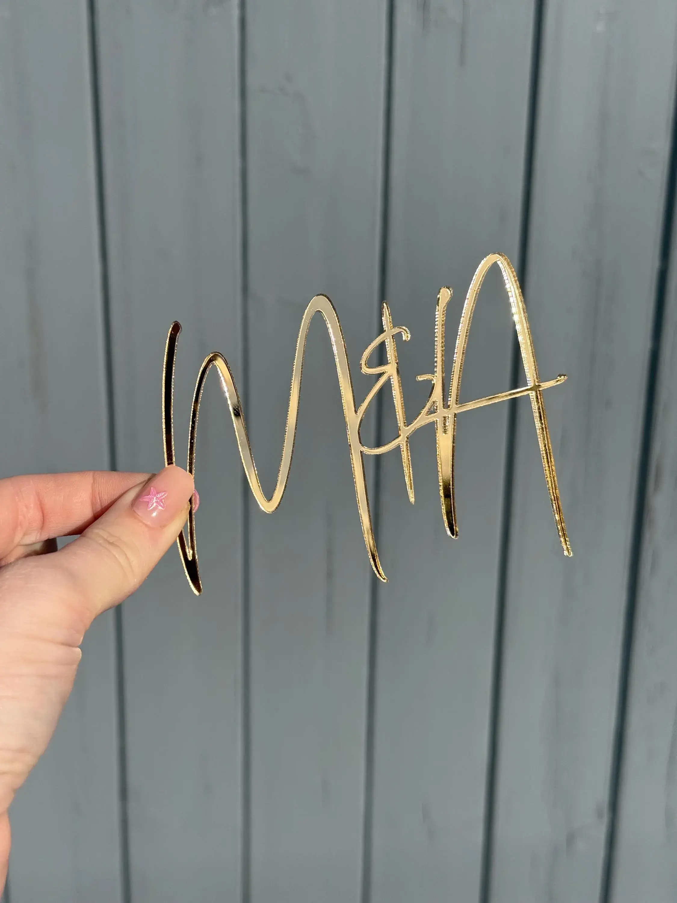Horizontal Wedding Cake Initials