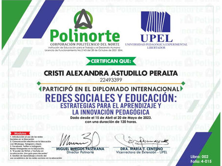 Formación en el Diplomado de Redes Sociales y Educación 2023