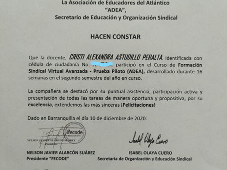 Curso de formación sindical