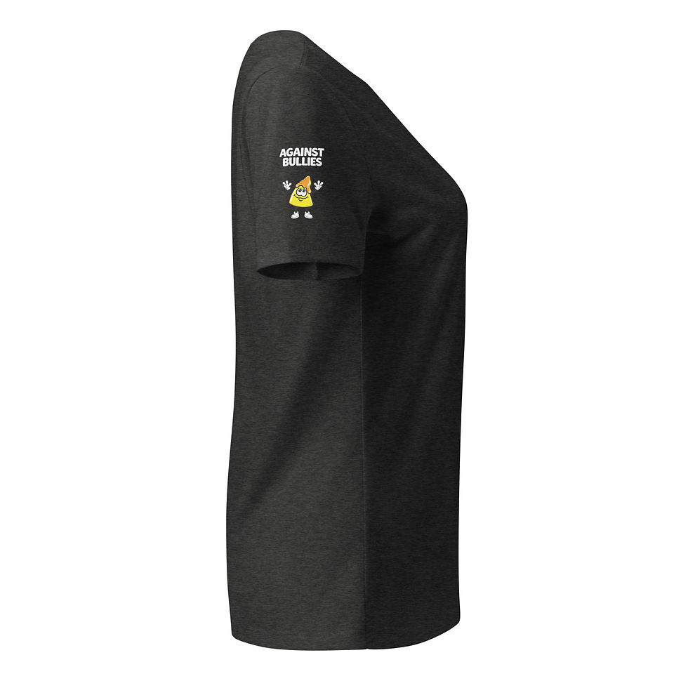 Thumbnail: Original Lil Nacho Against Bullies Women’s Relaxed V-Neck T-Shirt dark Colors