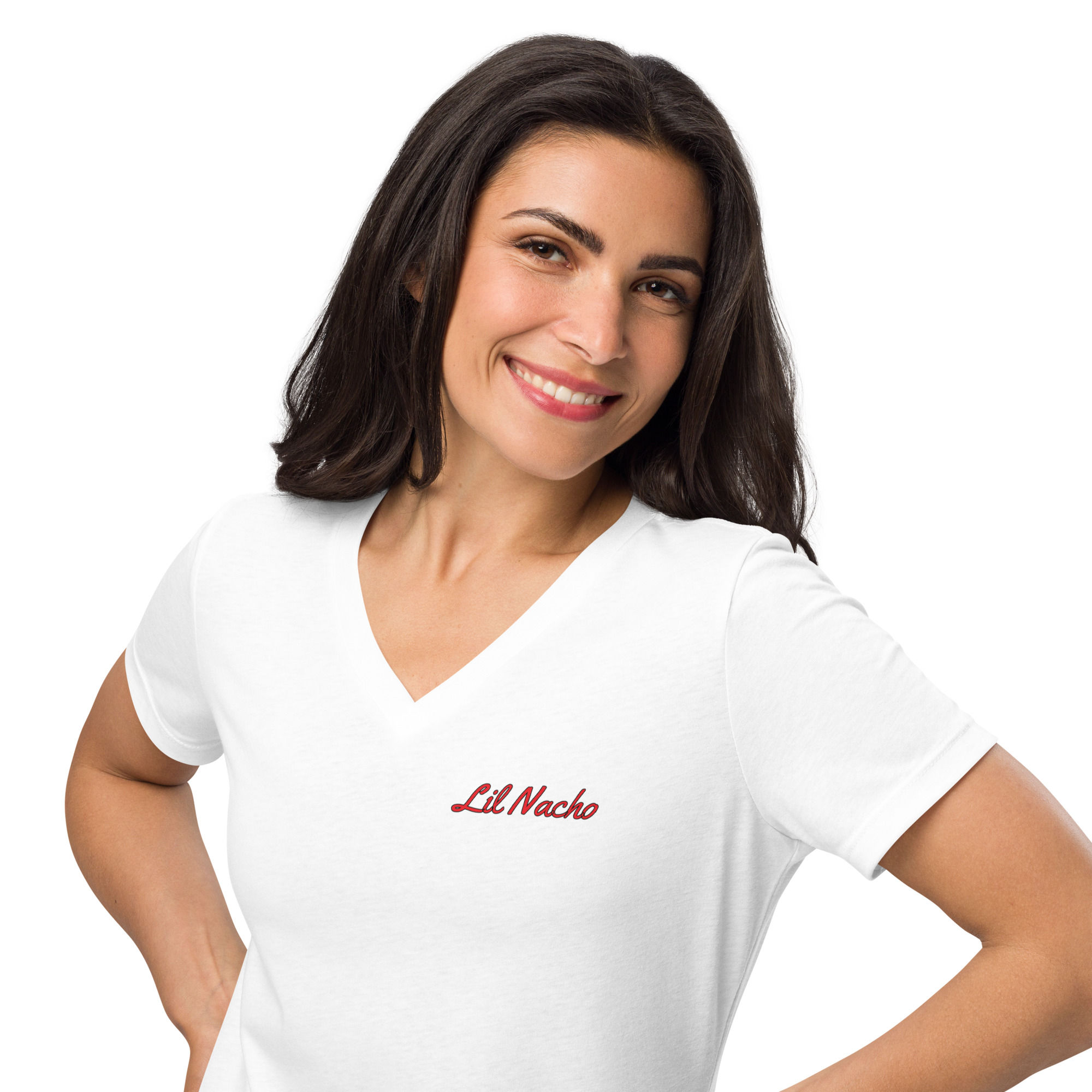 Orig Lil Nacho Against Mean People Women’s Relaxed V-Neck T-Shirt Light Color