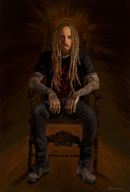 Portrait of Brian Welch reflecting faith and transformation, painted by Brenda Harrington