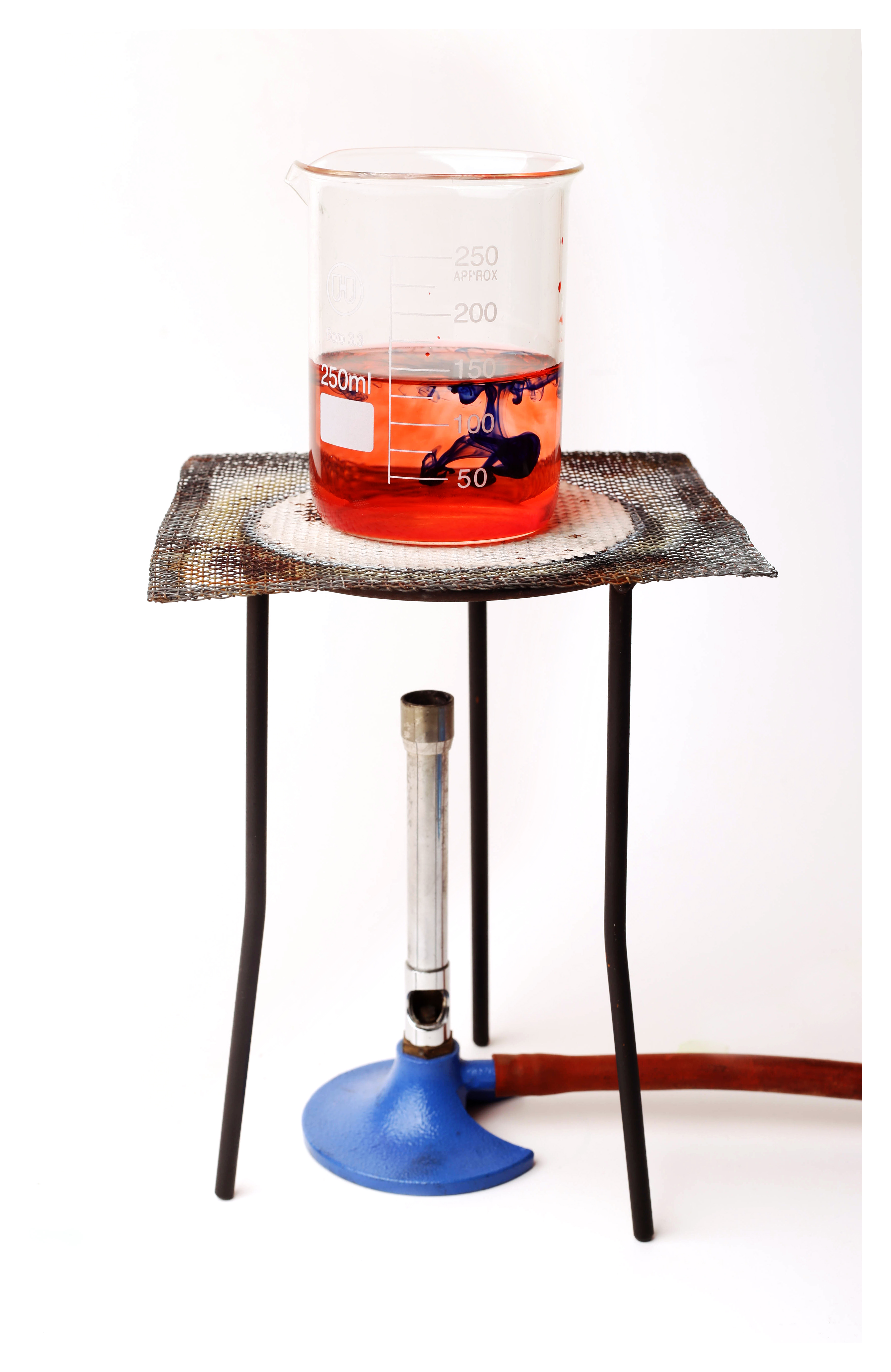Bunsen Burner, Tripod, Gauze, Beaker
