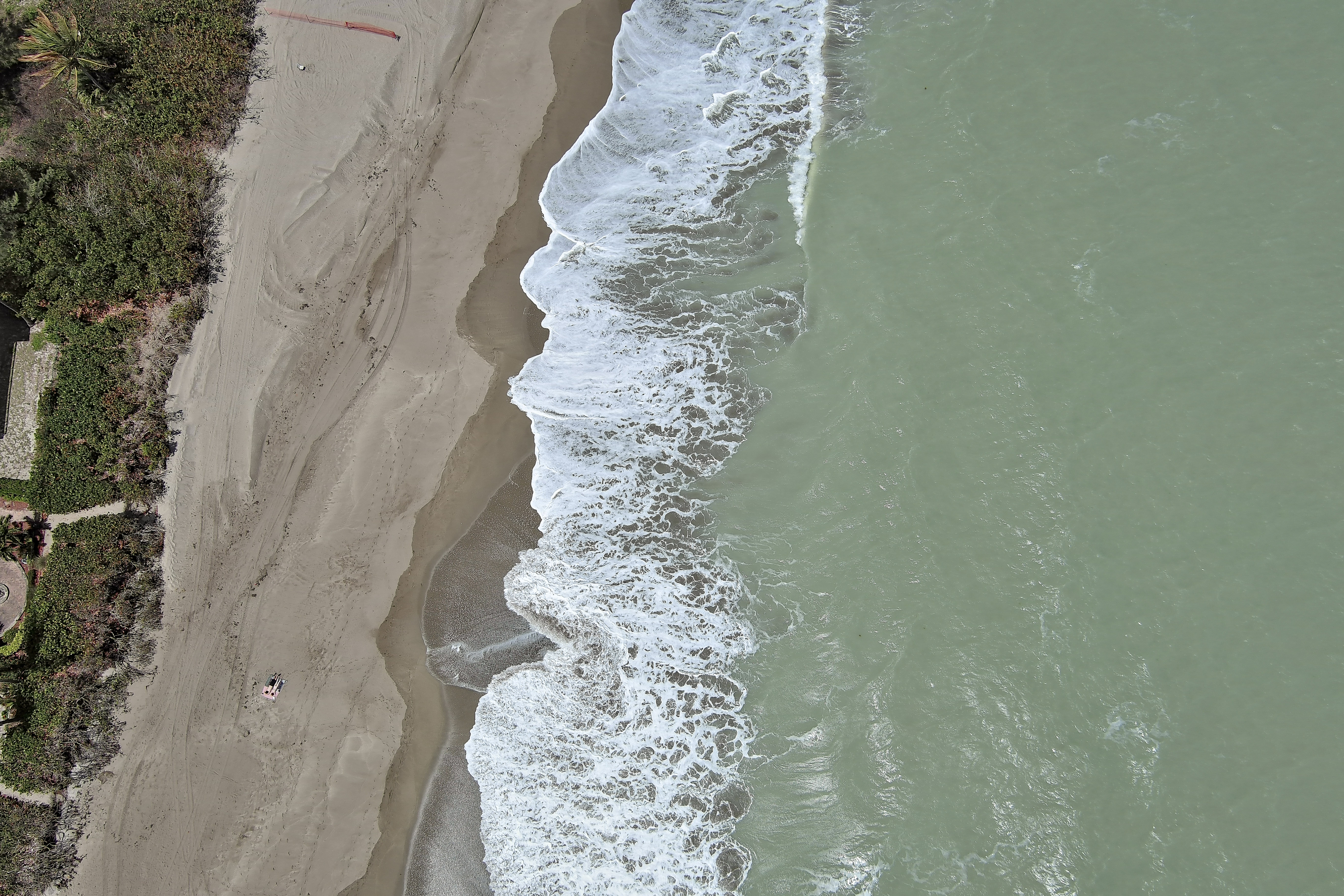 Aerial view of a Florida shoreline representing pre-storm baseline documentation