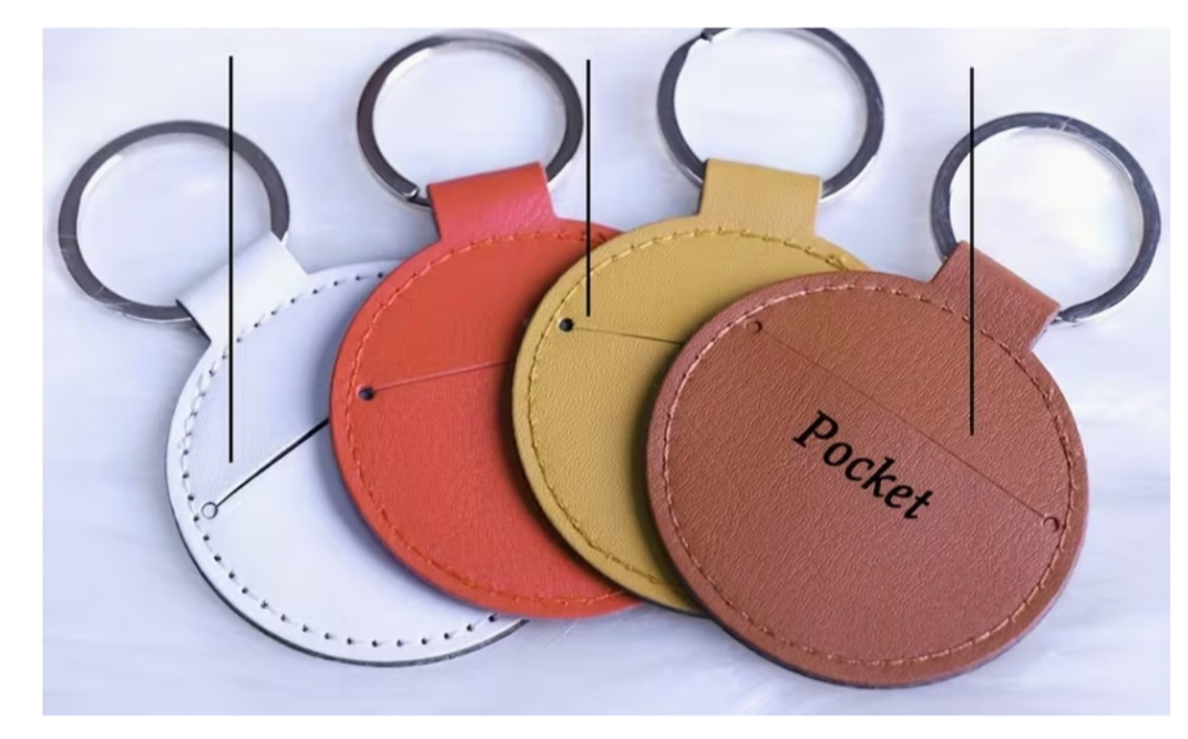 Faux Leather Airtag Holder