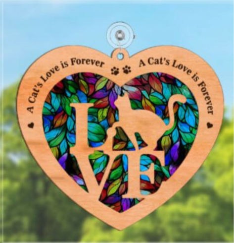 Wooden Pet Memorial Suncatcher