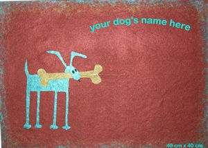 Thumbnail: Cats and Dogs hand painted Food bowl Mats