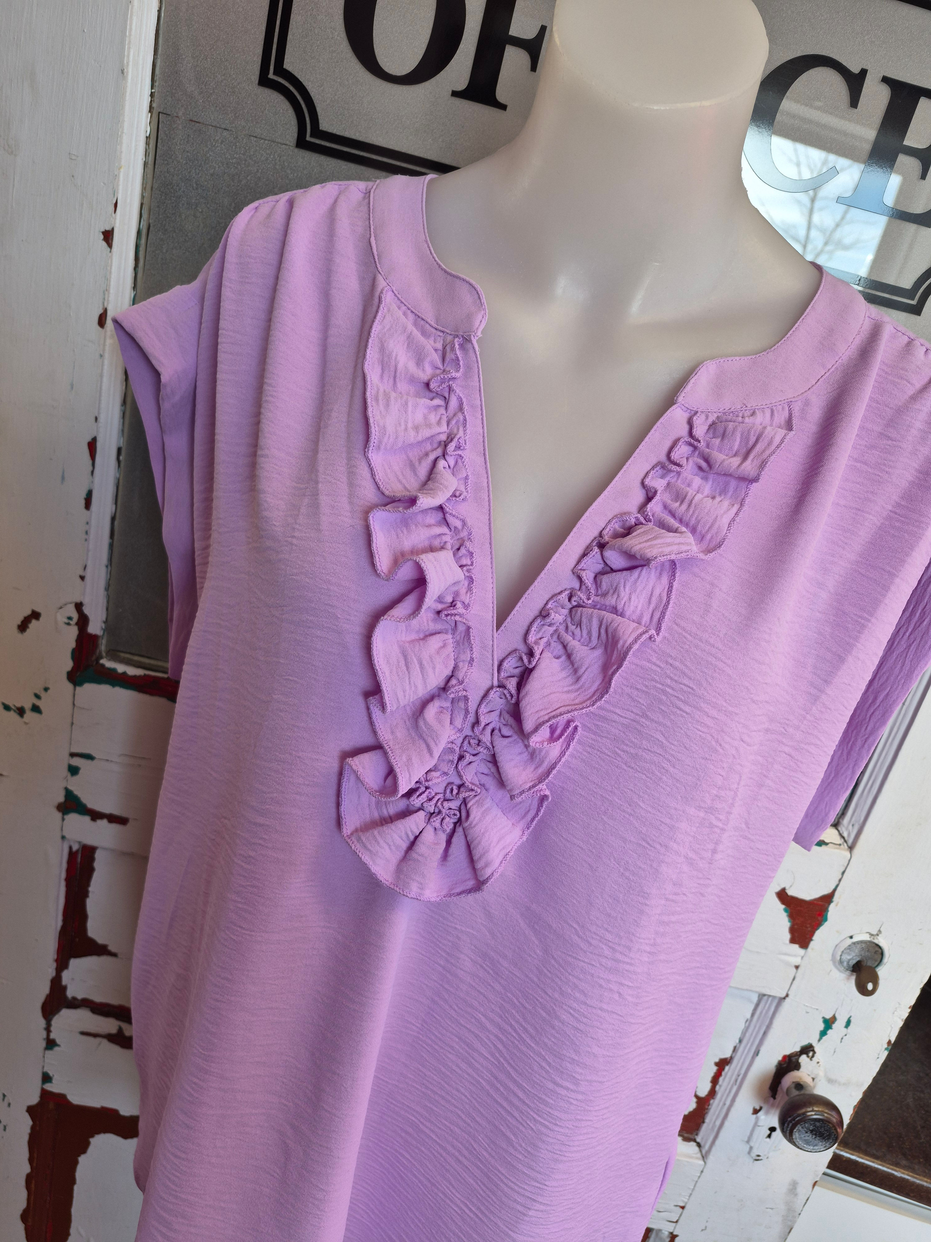 Tribal Jeans Cap Sleeve Blouse 