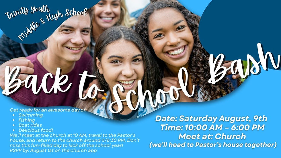 Trinity Youth - Back to School Bash
