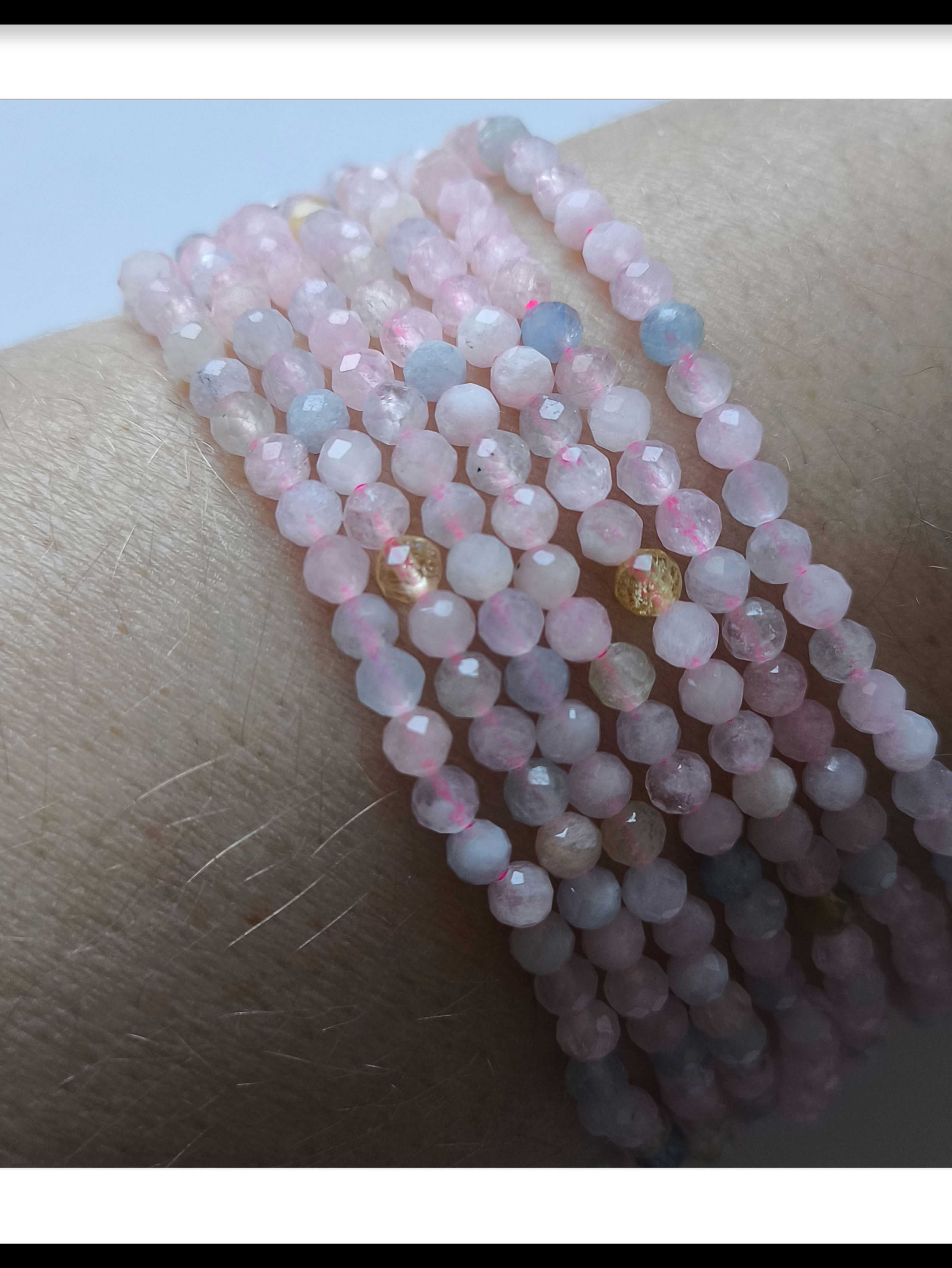 Semi Precious Stone Faceted Bracelet 