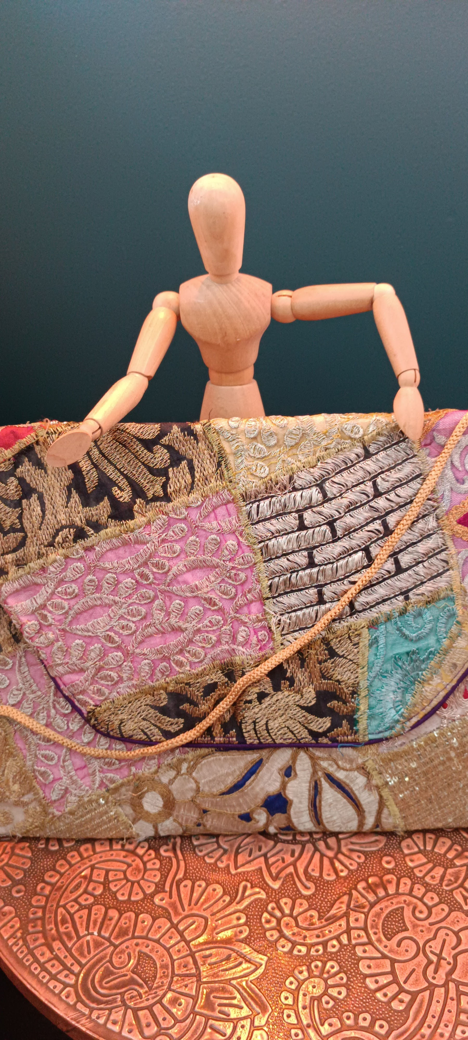 Vintage Gold Clutch Bag